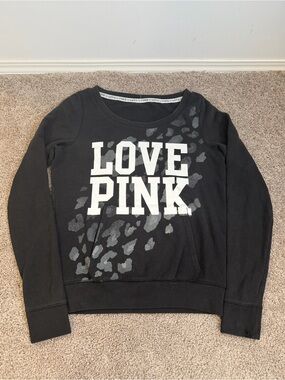 Y2K Pink Victorias Secret sweatshirt hoodie cheetah print